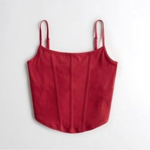 red corset cami